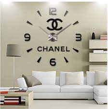 Chanel Wall Clock Wall Clock Sticker Living Room Clocks Large Wall Clock