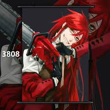 Despite being part of the dispatch management division, grell's willing to go against the rules and kill for self entertainment. Anime Black Butler Kuroshitsuji Grell Sutcliff Wall Poster Scroll 3147 Animation Art Characters Japanese Anime