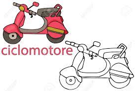 You can color plants, flowers, animals, intricate patterns, or a whole fantastic world. Coloring Pages For Kids Transportation To And From The Sample Color Scooter In The Italian Language Royalty Free Cliparts Vectors And Stock Illustration Image 135449603
