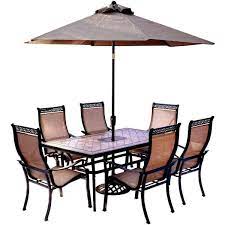 We did not find results for: Hanover 7 Piece Outdoor Dining Set With Rectangular Tile Top Table And Contoured Sling Stationary Chairs Umbrella And Base Mondn7pc Su The Home Depot