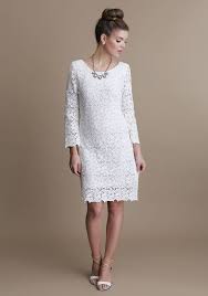 Dresses for work shift dresses. Wedding Brunch Ruche Bridal Collection Exquisite White Crocheted Lace Gives This Chic Shift Dress A Bridal Dresses Vintage Dresses Affordable Wedding Dresses