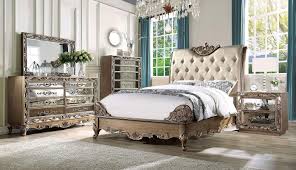 Wayfair.com has been visited by 1m+ users in the past month Champagne Pu Antique Gold Queen Bedroom Set 3pcs Acme Furniture 23790q Orianne Walmart Com Walmart Com