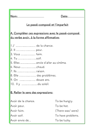 Le « il » est souvent omis dans le langage familier et courant. French Worksheets To Practice Past Tenses Vocabulary With Avoir Etre Teaching Resources