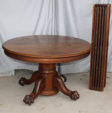 You guys are the real. Bargain John S Antiques Antique Round Oak Dining Table Claw Feet On Split Pedestal 48 Diameter Bargain John S Antiques