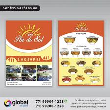 cardapio 21x30cm plastificacao rigida cliente bar por do sol cardapio bar cardapio galinhas caipira