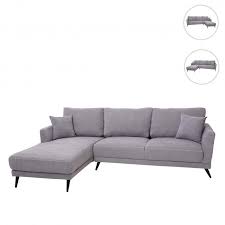 Sie geben mehr spielraum um eine größere menge von accessoires sofas sind in der regel das hauptelement einer wohnzimmereinrichtung und bestimmen sehr stark den aussstattungsstil des ganzen raumes. Sofa Hwc G45 Couch Ecksofa L Form 3 Sitzer Liegeflache Nosagfederung Taschenfederkern Links Vintage Grau