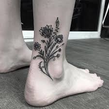 A gentle and colorful watercolor floral tattoo. 30 Ankle Tattoos Every Woman Must See Ankle Tattoos For Women Flower Tattoo On Ankle Tattoos