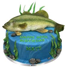 Bass fish birthday cake bass fish birthday cake half sheet. Fishing Birthday Cake