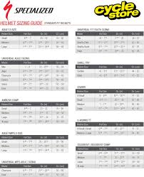 Specialized Helmet Size Guide Cyclestore Co Uk