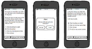 Sketches Of A Hypothetical App Supporting Routines From The Left A Download Scientific Diagram