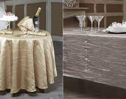 Linge De Table Taffetas Froisse Or Ou Argent Becquet