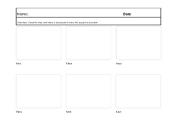 This storyboard template gives your children the opportunity to show their planning skills and be creative in their storytelling by illustrating their stories. Sequencing Storyboard Worksheet By Toni Marie Teachers Pay Teachers