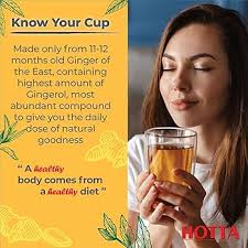 Amazon.com : HOTTA Instant Ginger Drink with Honey, Naturally Sweet,  Caffeine-Free Herbal Tea, High in Vitamin B1, B2 & B6, Smooth & Comforting,  Enjoy Hot or Cold, 10 Sachets : Grocery &