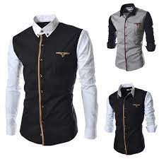 Quick & easy to get these mens european designer clothes at discounted prices online you need from shippers and suppliers in china. New 2014 Mens Designer Clothes Casual Social Patchwork Pull And Bear Ralph Imported Shirt Korean Style Men Asian Fashion Clothes Women Shirts Tightshirt Style Aliexpress