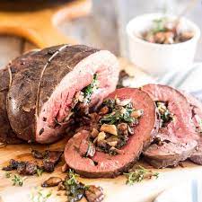 Mushroom And Spinach Stuffed Beef Heart Recipe Offal Recipes Recipes Food