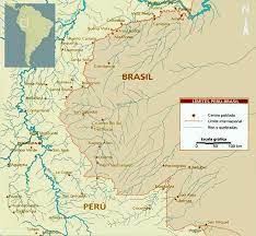 As três fronteiras entre colômbia, brasil e peru com suas respectivas bandeiras. Frontera Entre Peru Y Brasil Historia Peruana