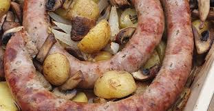 Saucisse De Toulouse Pommes De Terre Et Champignons Audrey Cuisine Recette Audrey Cuisine Saucisse De Toulouse Cuisine