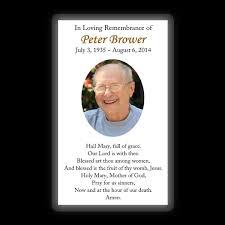 About the size of deck of playing cards, prayer cards are a timeless tradition that started in the catholic church around the 15th century. Memorial Card Layout C Topmemorial
