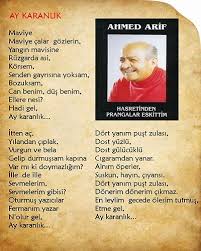 Ay Karanlik Ahmet Arif Ile Ilgili Gorsel Sonucu Guzel Soz Mavi Canta Yazar Sozleri