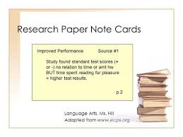 • each source card should include information about the source (author, title, year, etc.). Research Paper Note Cards Source Cards Write Out The Title For Each Source You Are Using On Its Own Index Number Your Sources Use The Numbers On The Ppt Download