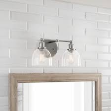 Bathroom light fixtures at home depot. Home Decorators Collection Evelyn 2 Light Brushed Nickel Vanity Light Hb2624 35 The Home Depot Bathroom Light Fixtures Brushed Nickel Vanity Lighting Bathroom Light Fixtures
