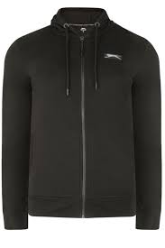 slazenger black zip through hoodie badrhino
