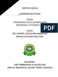 Program ini banyak menyumbang ke arah menyuntik semangat belajar murid untuk mencapai kecemerlangan dalam upsr. Ceramah Motivasi Kerja Lukisan