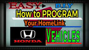 Does your odyssey only travel a few inches and stops? Sync Honda Garage Door Opener Homelink Easiest Steps Youtube
