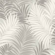 Learn how to buy a palm tree. Ln10108 Grey White Tropical Large Palm Leaf Wallpaper
