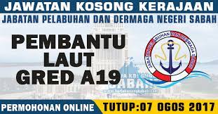 Jawatan kosong at kementerian kerja raya in year 1956, several ministries had been formed including the ministry of works, which then was originally named the ministry of works, post and telecom. Jawatan Kosong Jabatan Pelabuhan Dermaga Sabah Pembantu Laut A19 Jawatan Kosong Terkini Negeri Sabah