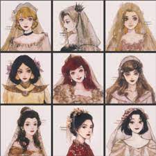 Hello Les Amis L Artiste Asenimo A Peint 9 Princesses Disney En Version Mariee A L Aquarelle Art Disney Fond D Ecran Princesse Disney Dessins Animes Disney