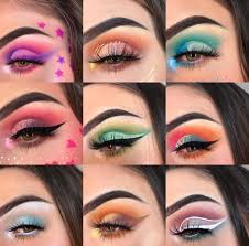 Black And White Eyeshadow Looks Bold Eye Looks Colorful Eyeshadow Looks Blue Purple Green Orange Brown Pink Eyeshadow Black White Brown P Idei Makiyazha Fioletovyj Makiyazh Predmety Makiyazha