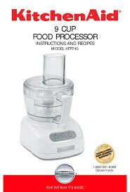 kitchenaid kfp740 instructions and