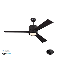 Monte Carlo Vision 52 In Led Oil Rubbed Bronze Ceiling Fan With Light Kit Works With Google Assistant And Alexa Bond Virb Ceiling Fan Bronze Ceiling Fan Led