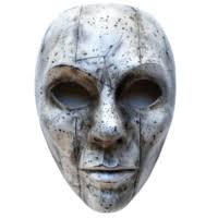 Cracked Metal Mask with Human Features 50474449 PNG