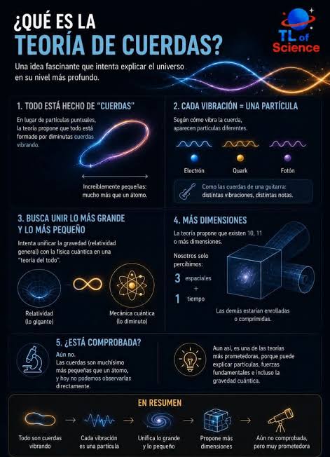  ¿Y si todo el universo estuviera hecho de pequeñas cuerdas vibrando?  La teoría de cuerdas es una idea de la física que propone que las  partículas más pequeñas del universo no