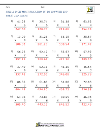 Below are six versions of our grade 5 math worksheet on multiplying 1 digit decimals by whole numbers. Decimal Multiplication Worksheet 5th Grade