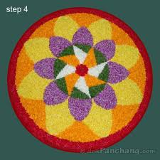 Pookalam Rangoli Step 4 Rangoli Designs Flower Pookalam Design Rangoli Designs Images