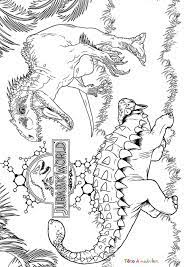 Coloriage de Jurassic World à imprimer avec Tête à modeler