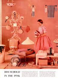 Household In The Pink Pink Home Accessories Decor 1955 Pink Home Accessories Home Accessories 1950s Decor