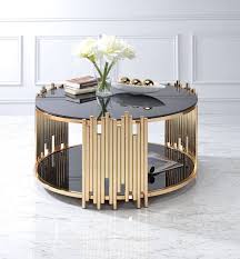 Miro glass coffee table with black wood base. Acme Tanquin Coffee Table In Gold Black Glass Walmart Canada