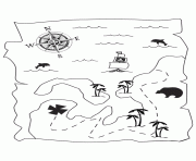 Carte au trésor à imprimer. Coloriage Carte Tresor De Pirate Dessin Pirate A Imprimer