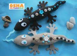 Excellent Bright Soft Gift Not Only For Children But For Adults As Well Cute Stuffed Animal Toy Gecko Lizard From Fleece A Doll Sets Felt Toys Felt Gifts