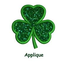 Sketch Stitch Shamrock Clover Trio Digital Machine Embroidery Design 5  Sizes St Patrick's Embroidery, Clover Embroidery, Shamrock Embroidery