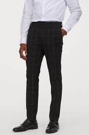 Posez un regard objectif sur vos mensurations, ne. Pantalon De Costume Skinny Fit Noir Blanc Carreaux Homme H M Fr From H M On 21 Buttons
