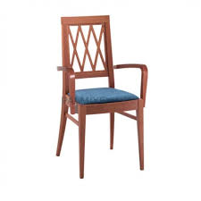 Kiraz Renkli Kollu Ahsap Hotel Sandalyesi Sandalye Dosemelik Kumaslar Damask