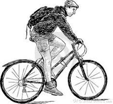 Junger Mann Auf Fahrrad Fahrrad Zeichnung Fahrrad Junge Manner