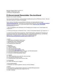 Gern sende ich ihnen die gewünschten informationen. E Government Newsletter Deutschland Behorden Spiegel