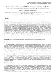 4 environmental impact assessment guidelines. Pdf Environmental Impact Assessment Of Tall Building Structural Design With Precast Building System And Conventional Building System On Embodied Energy And Embodied Carbon