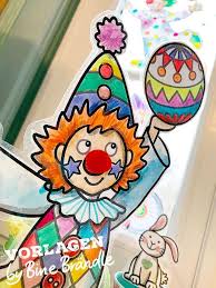 Witzige Bunte Clowns Zum Selber Ausmalen Und Gestalten Eine Tolle Bastelidee Fur Kinder Zum Gestalten Einer F Clowns Bastelideen Kinder Do It Yourself Basteln